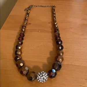Premier Designs brown beaded necklace